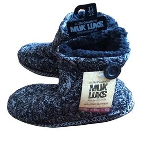 Muk luks slippers xl ebony grey 11-12